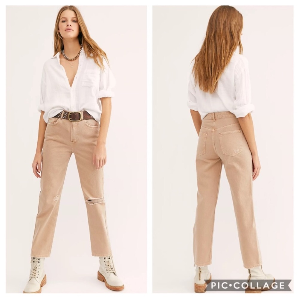 NWOT Free People High Rise Dakota Straight Leg Jeans